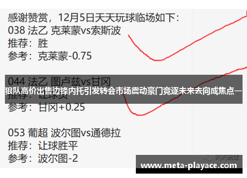 狼队高价出售边锋内托引发转会市场震动豪门竞逐未来去向成焦点一
